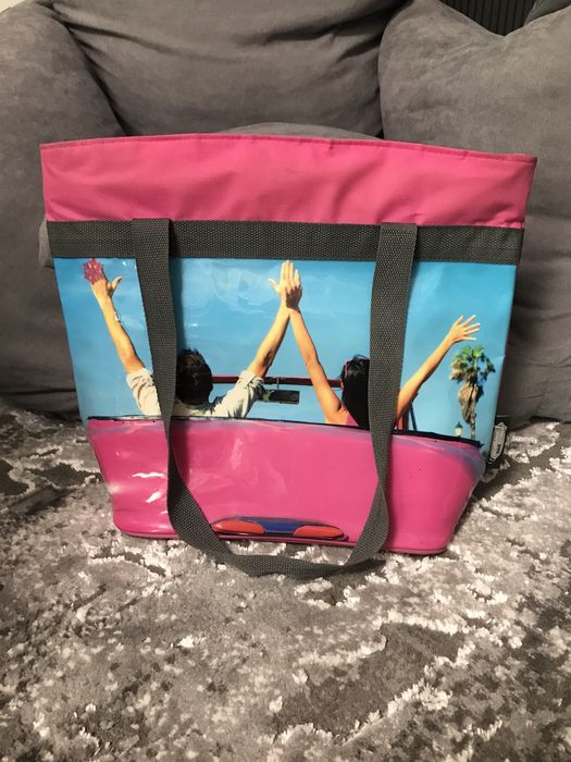 Пляжна сумка - холодильник рожева