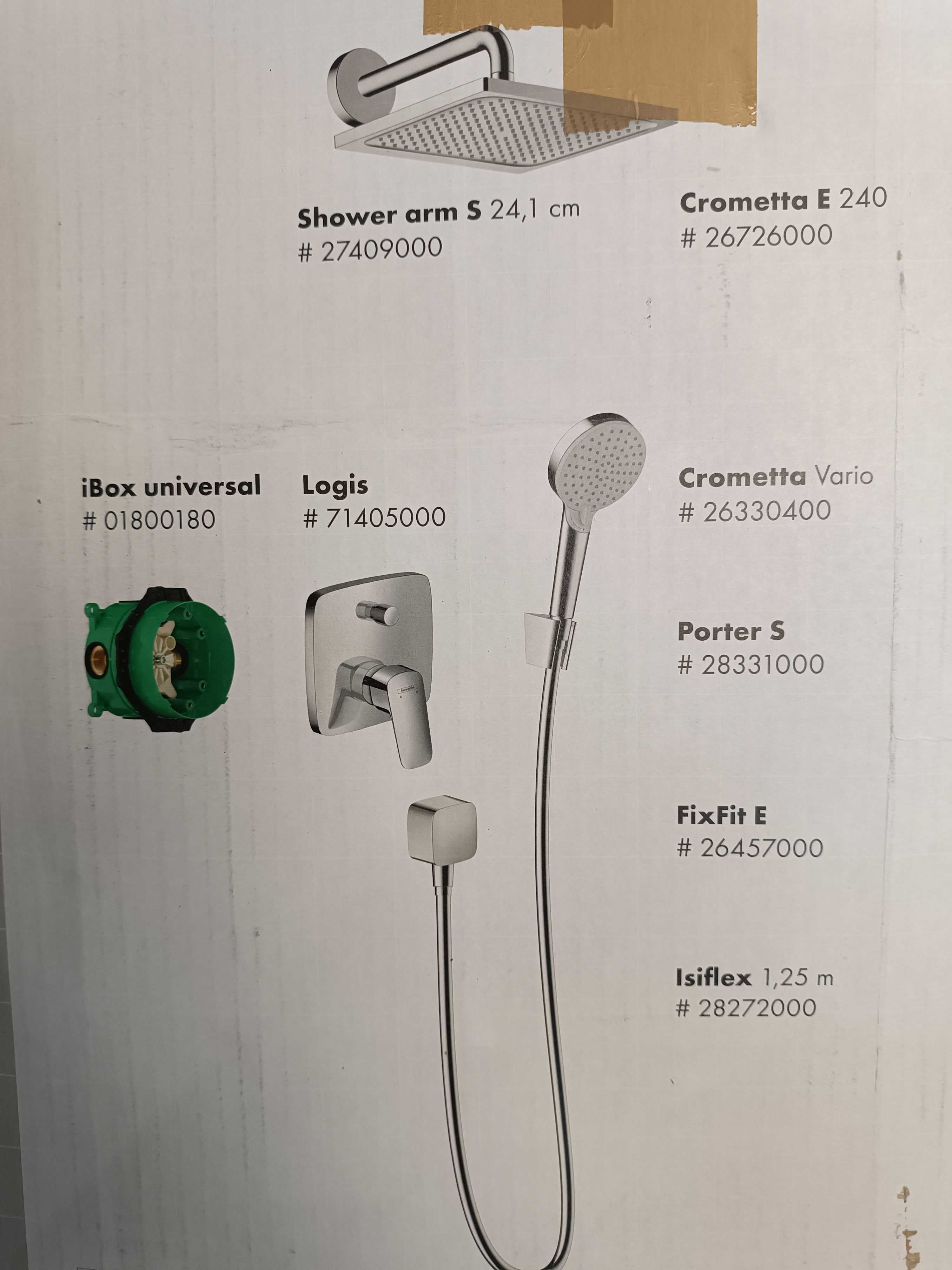 душовий набір hansgrohe Crometta E 240 прихованого монтажу (7 в 1)