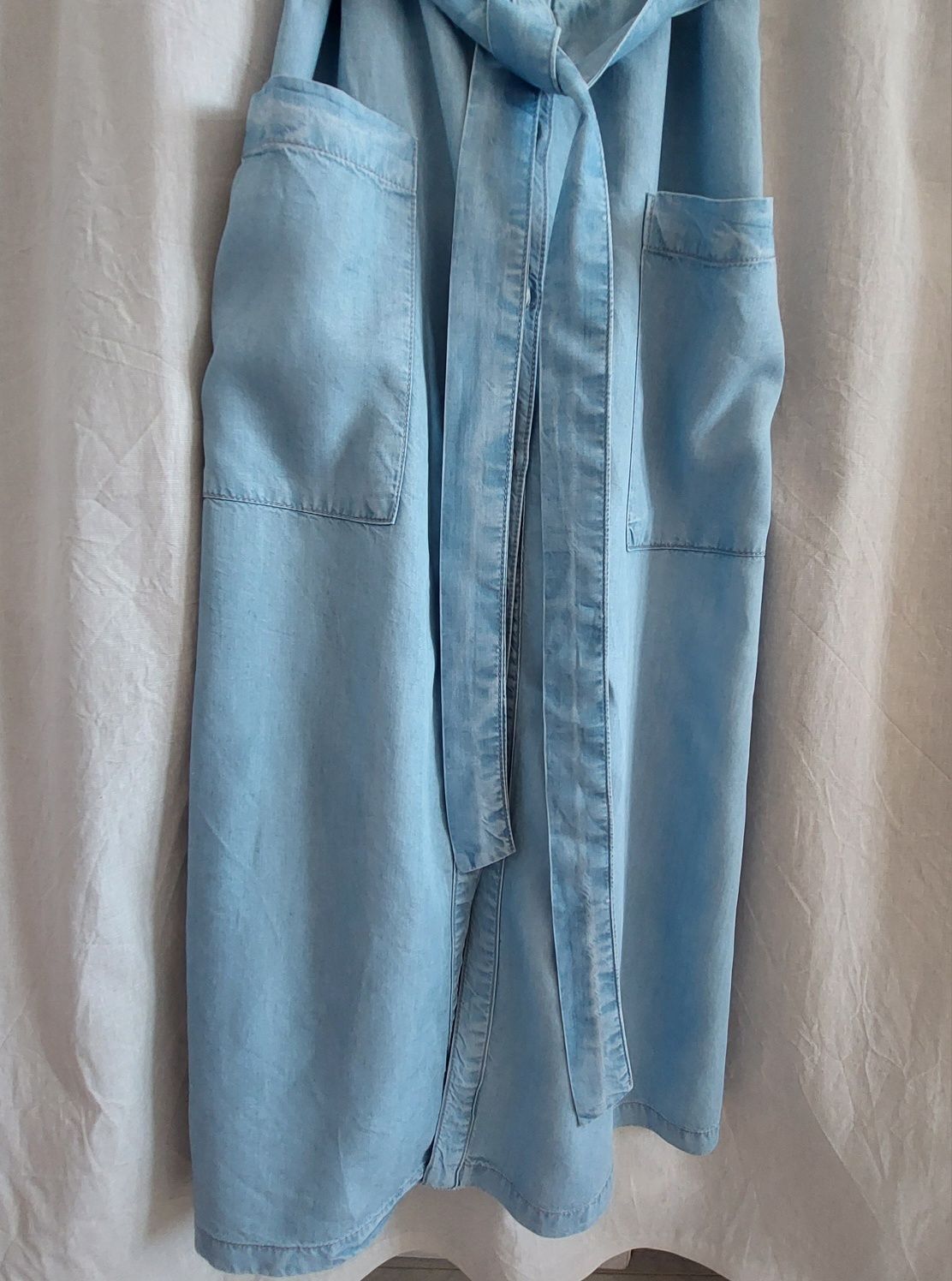 Jeansowa letnia sukienka midi Bershka S 36