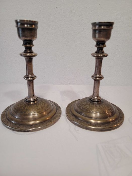 Stare przedwojenne świeczniki Br.Henneberg Warszawa