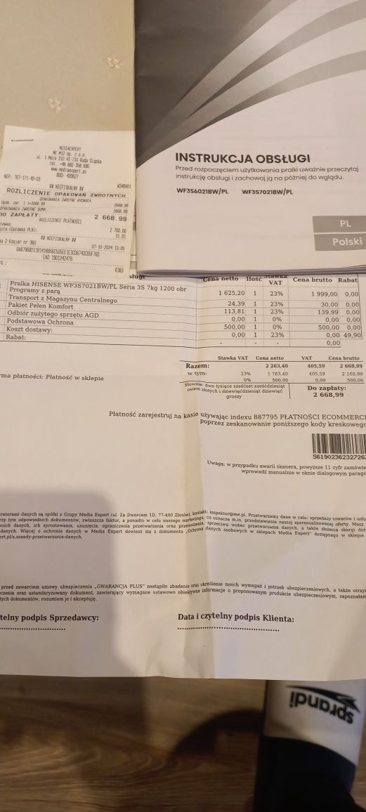 Pralka automatyczna Hisense