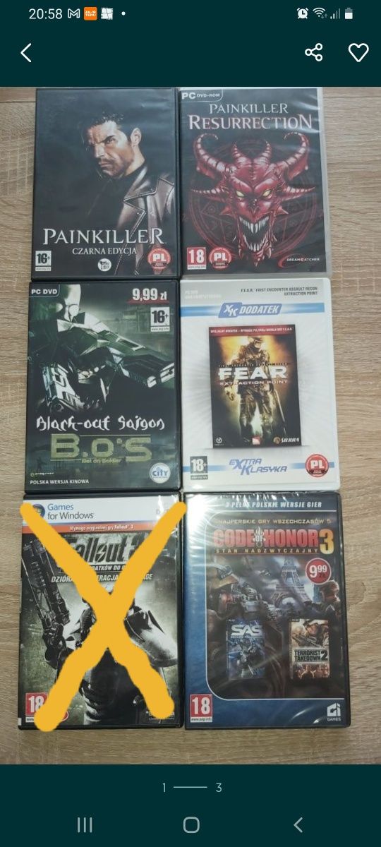 Gry na PC Painkiller, Fallout 3, BOS, Fear