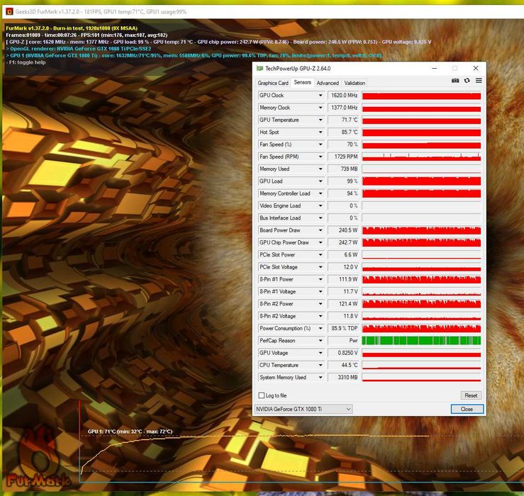 ігрова відеокарта GTX1080Ti 11GB 352bit MSI Armor OC. Trade-in