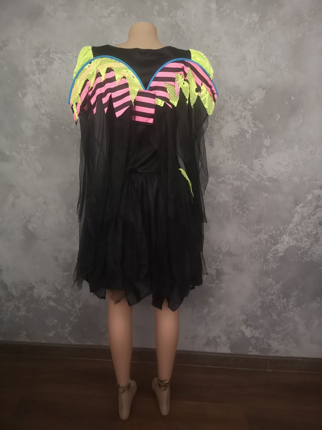 Карнавальный костюм платье скелет крылья хелоуин хэлоуин M L