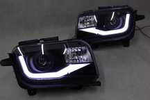 Lampy przednie przód CHEVROLET CAMARO 09-13 LED BAR Neon BLACK IGŁA