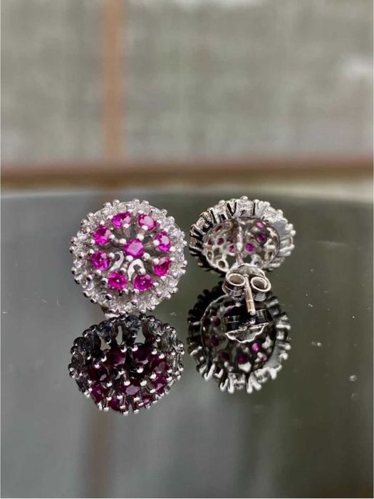 Оригінальні сережки та комплекти з природніми камінцями (колекція)