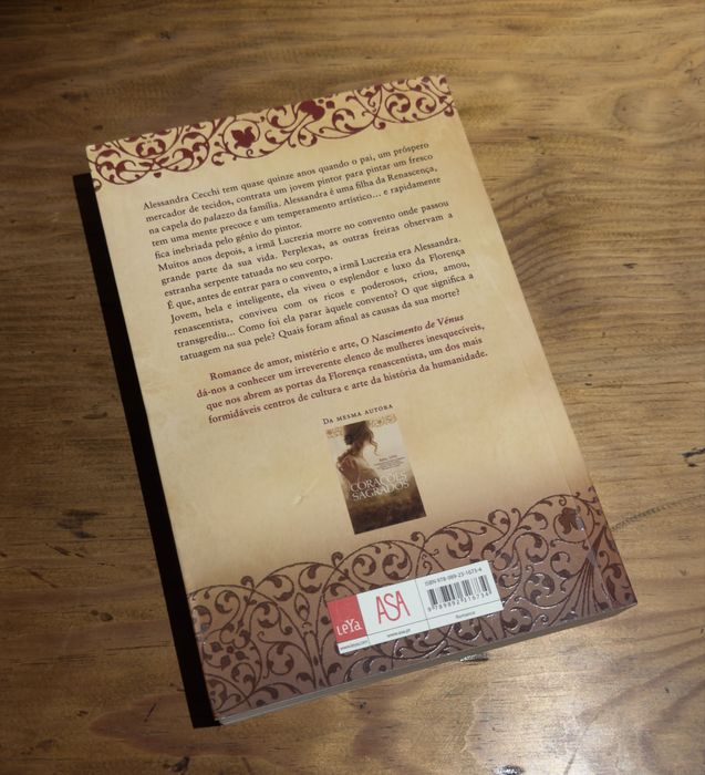 Livro “O Nascimento de Vénus” Sarah Dunant