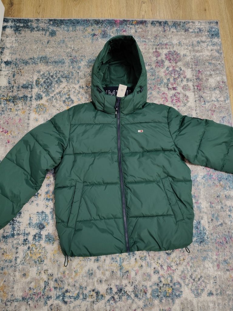 Nowa męska kurtka zimowa Tommy Hilfiger zielona M 2024 okazja Łódź