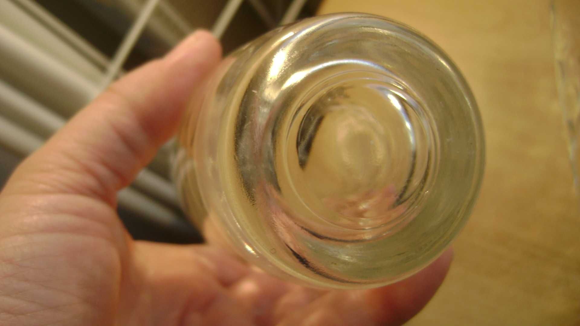 Starocie z PRL Szkło kolorowe = Zestaw 2 szklanki z grubego szkła 15cm