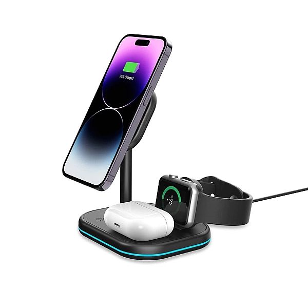 Ładowarka Tech-Protect QI15W-A27 indukcyjna 3w1 ze stojakiem z MagSafe