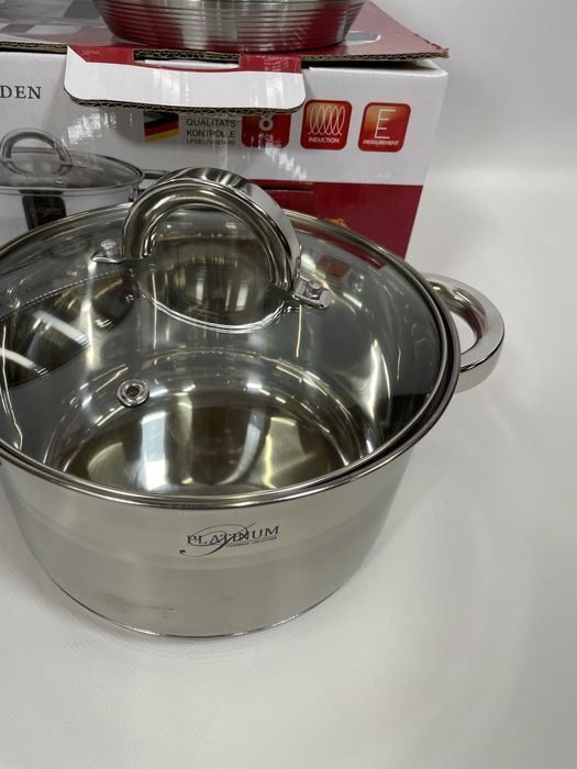 Zestaw czterech garnków ze stali noerdzewnej Platinum