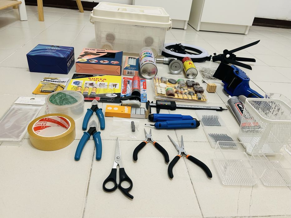 Kit artesanato com diversos itens