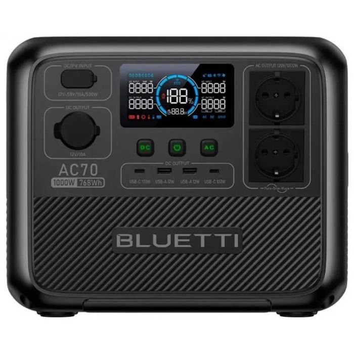 Портативна зарядна станція Bluetti AC70 1000W 768Wh Гарантія 5 років