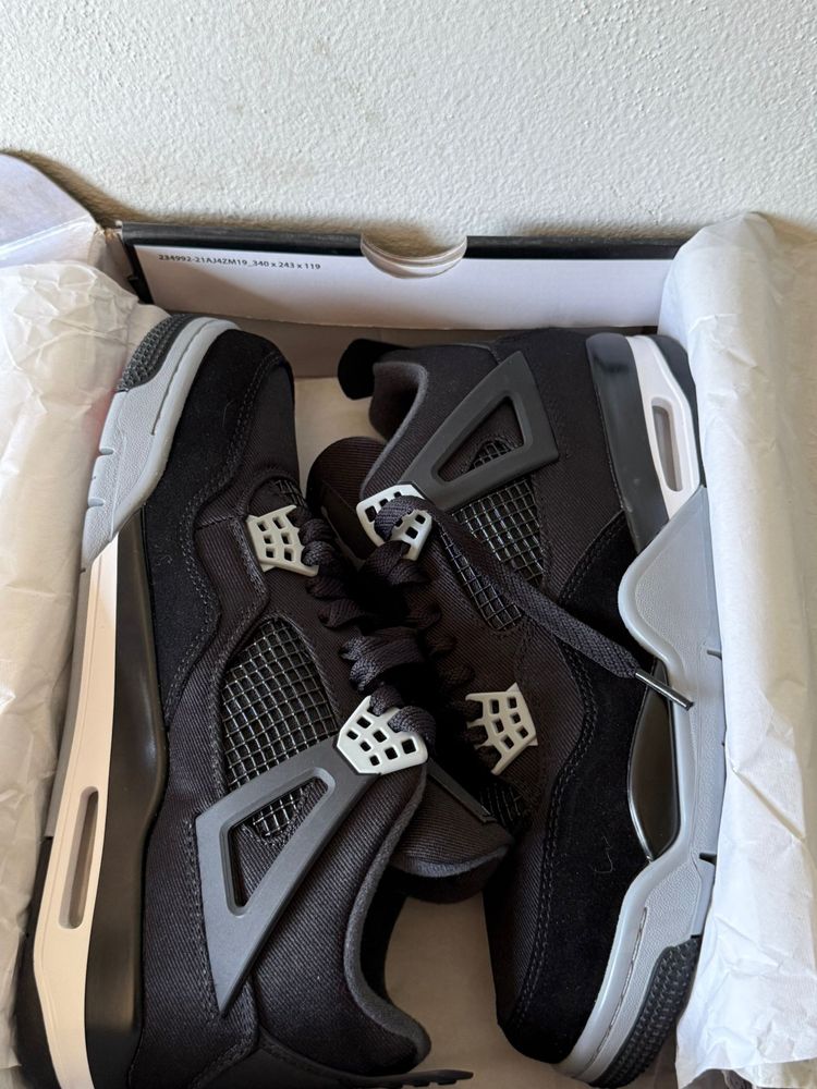 Jordan 4 Black Canvas
