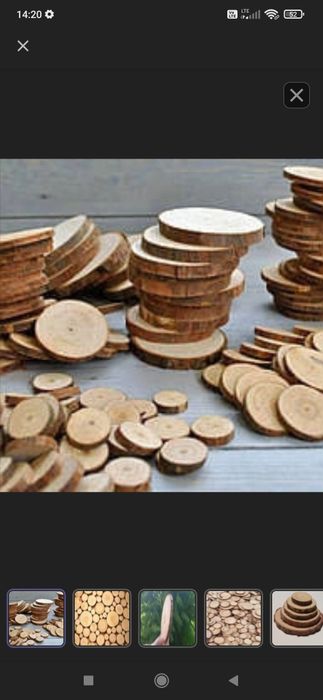 Komplet, 500 szt , 1-10 cm, krążki drewniane, talarki, guziczki, dekor