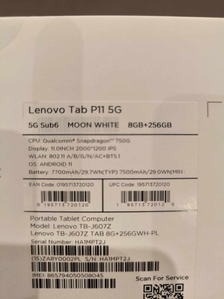 Lenovo TAB P11 8/256GB 5G