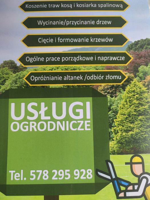 Usługi ogrodnicze /wycinka drzew/koszenie traw