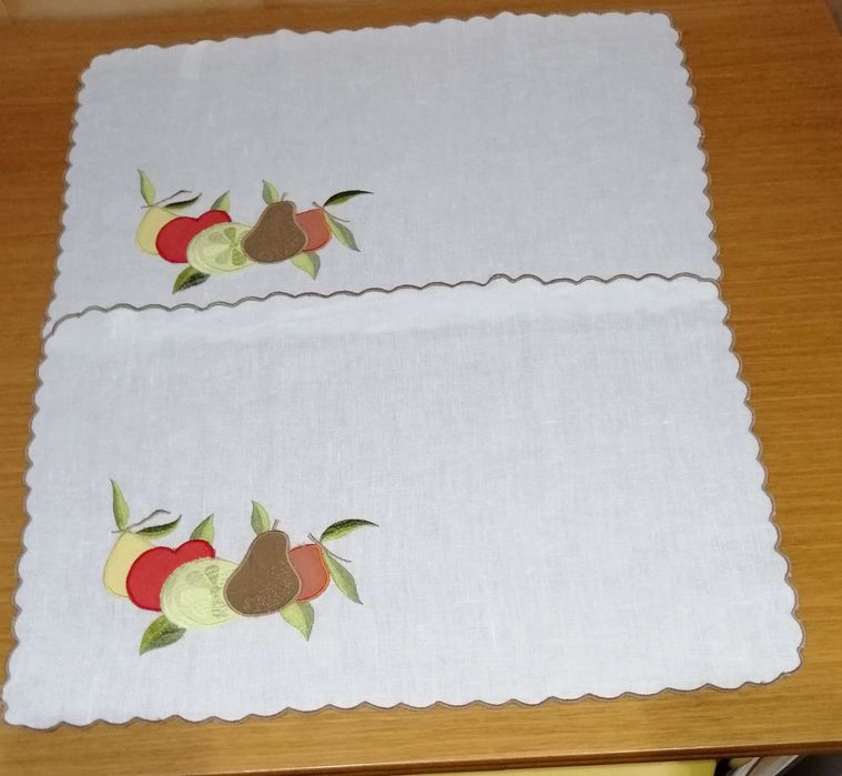 4 Individuais para mesa - Motivos decoração frutos