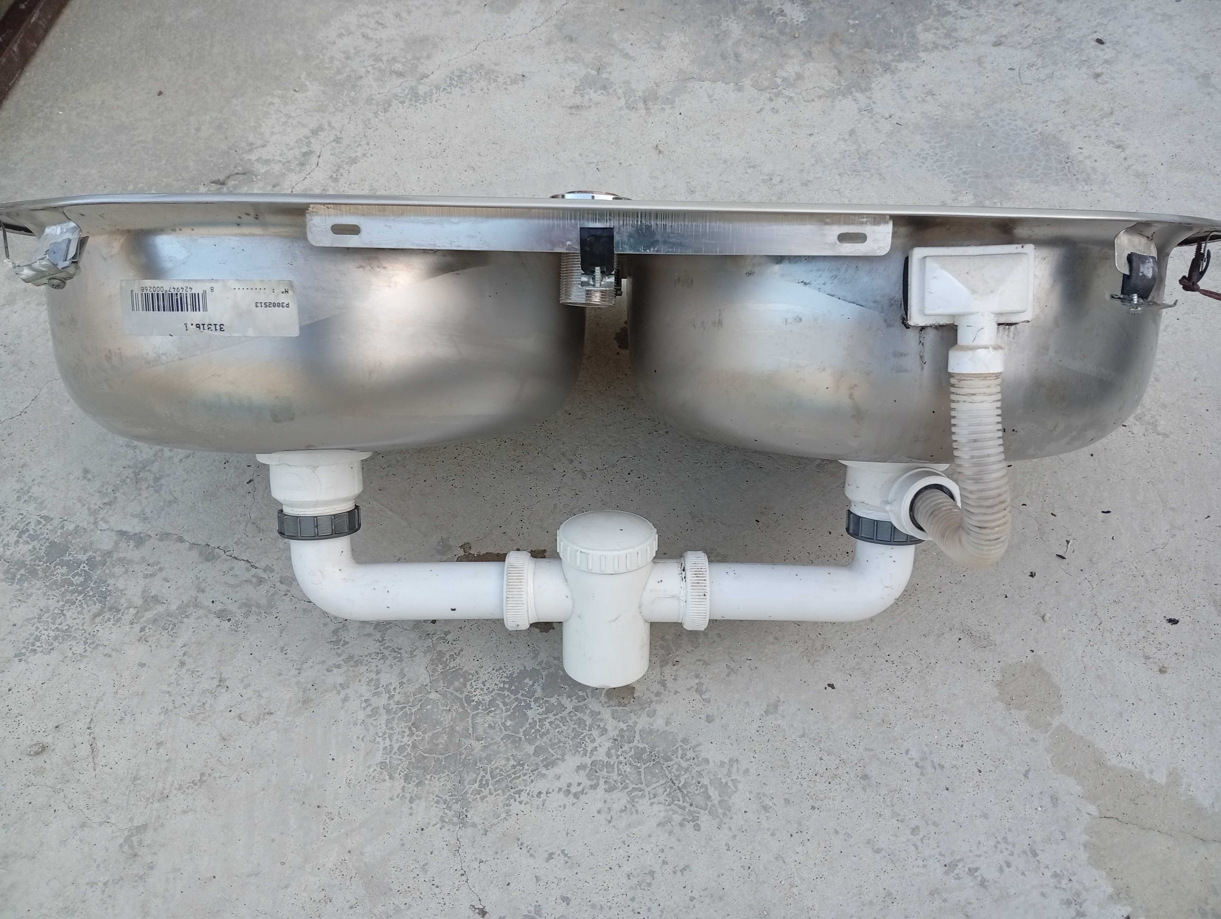 Lava loiça inox com 2 pias