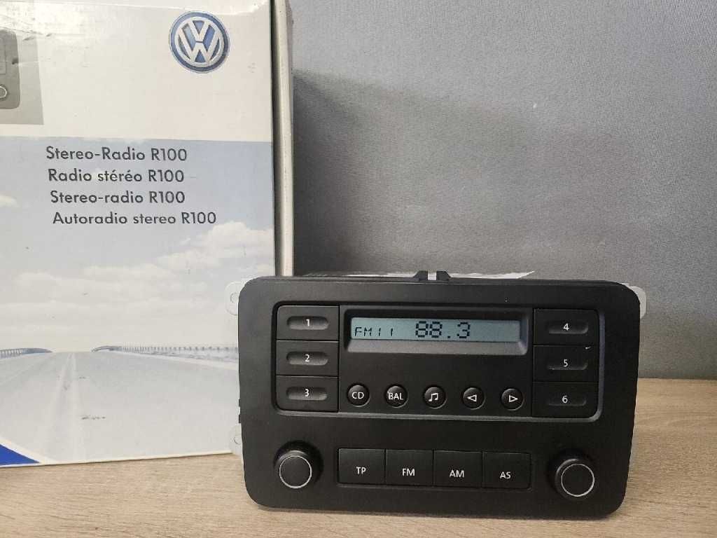 Radio VW Volkswagen R100 + kod nowe Passat b6 Golf 5 Caddy Polo Tiguan