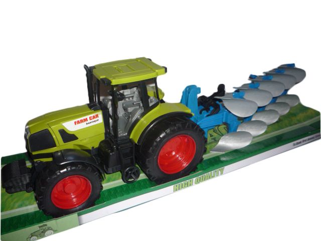 Duży Traktor Z Pługiem Dla Chłopca 48 Cm