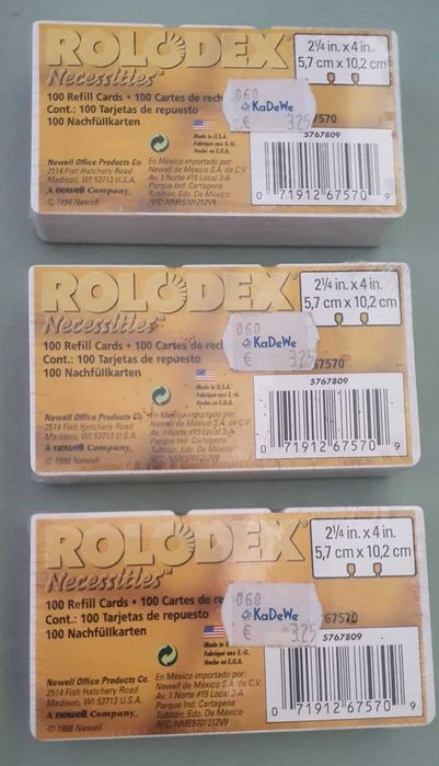Rolodex arquivador de cartões de visita rotativo