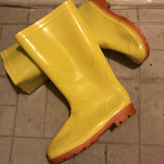 Чоловічі гумові чоботи жовті Резиновые сапоги мужские желтые