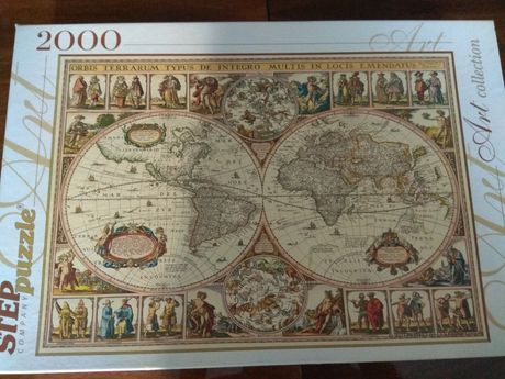 Пазлы карта мира 2000 элементов ОБМЕН