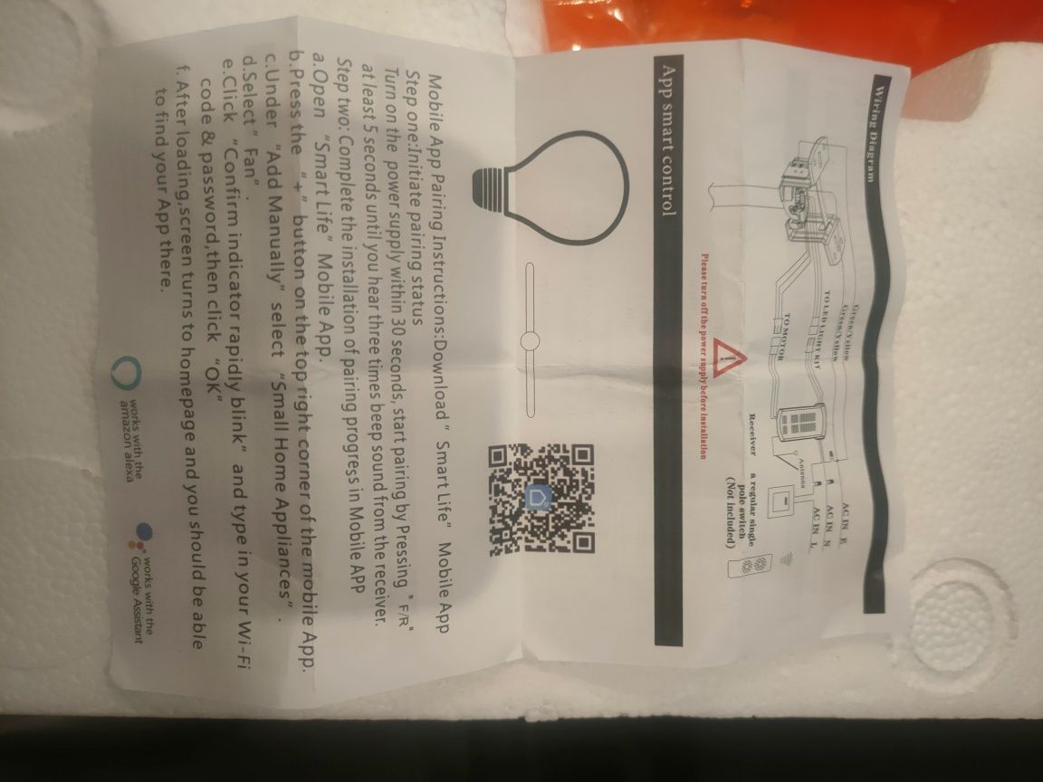 Wentylator sufitowy z oświetleniem