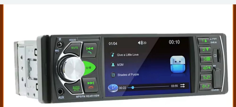Radio 1 din novo mp5 hd 4.1 usb  bluetooth