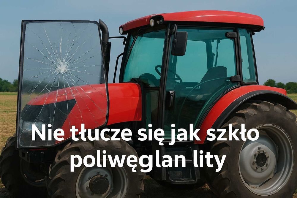 Poliwęglan lity zamiast szyb – ciągnik, maszyny, szklarnia, cały Kraj
