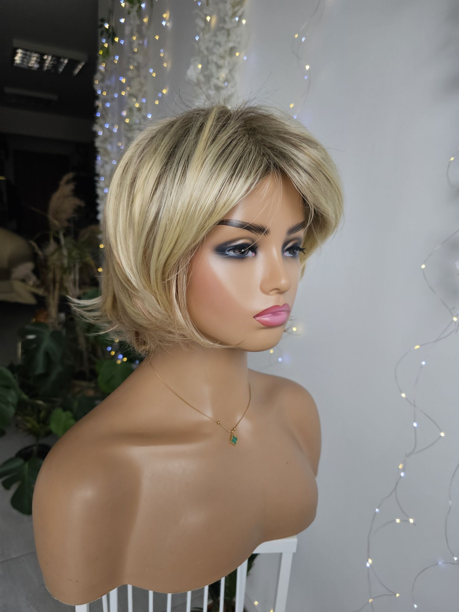 Peruka blond 3D z odrsostem KBS-29 zmiana grzywki naturalny efekt