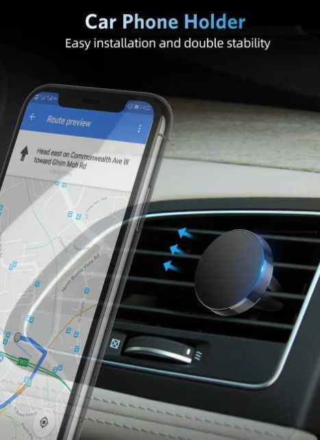 Suporte magnético de telemóvel para o carro
