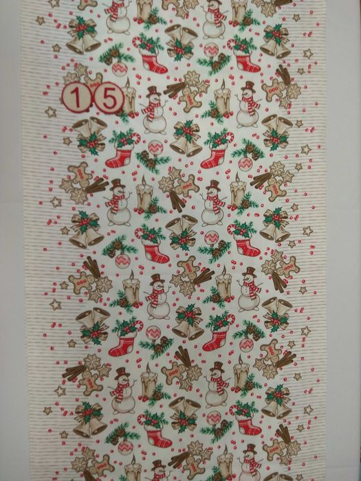 Новорічна тканина для виготовлення доріжок та рушників