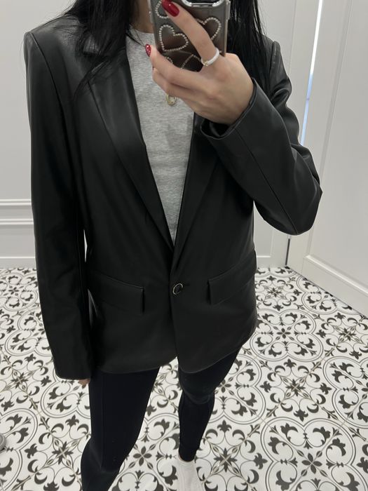 Пиджак Mango эко кожа