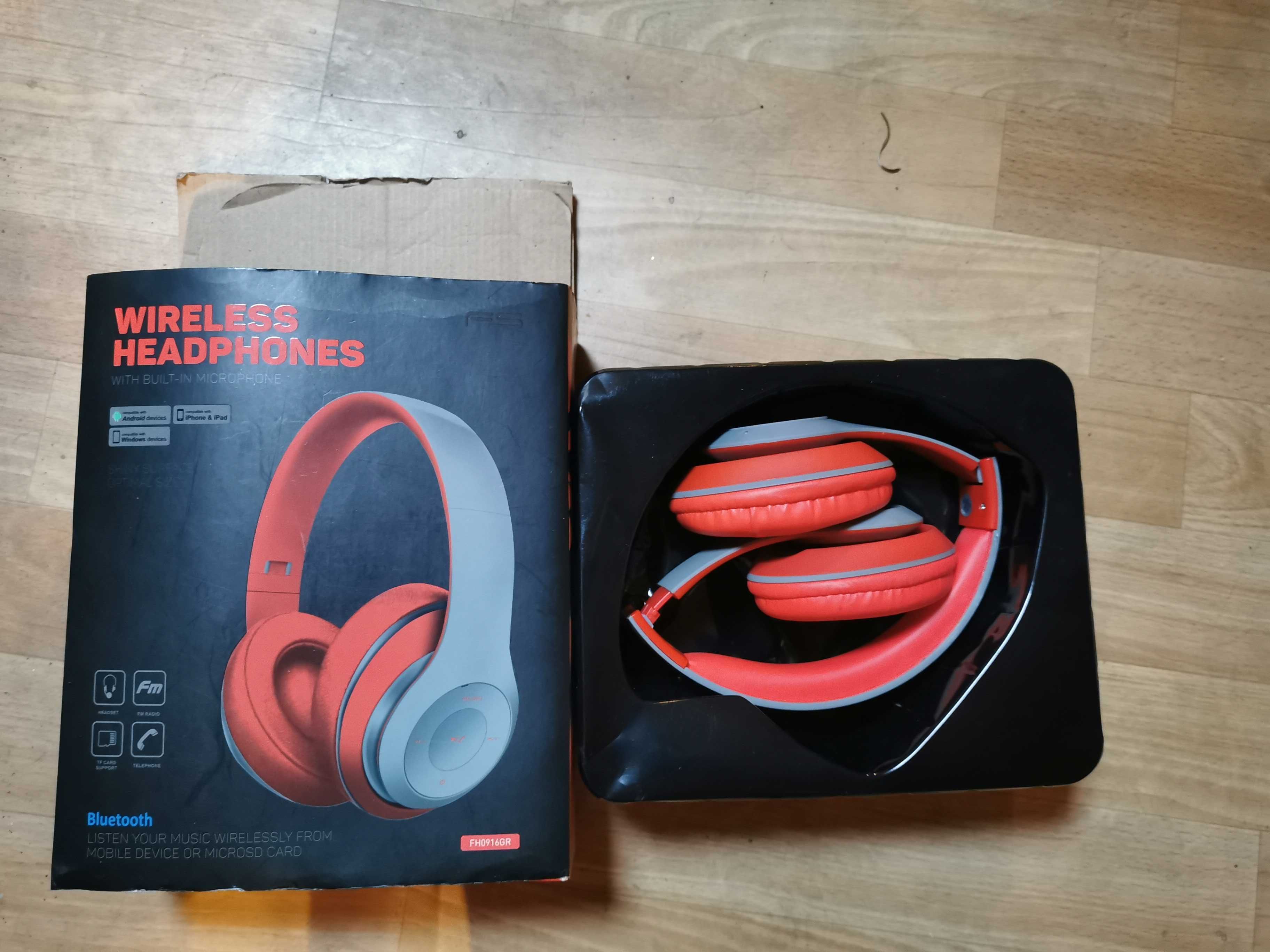 Słuchawki Bluetooth FREESTYLE FH0916GR Szaro/Czerw