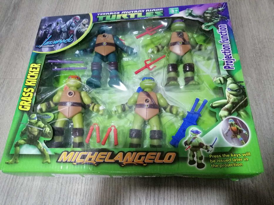 Figuras  dos 4 Tartarugas Ninja, apartir 3 anos