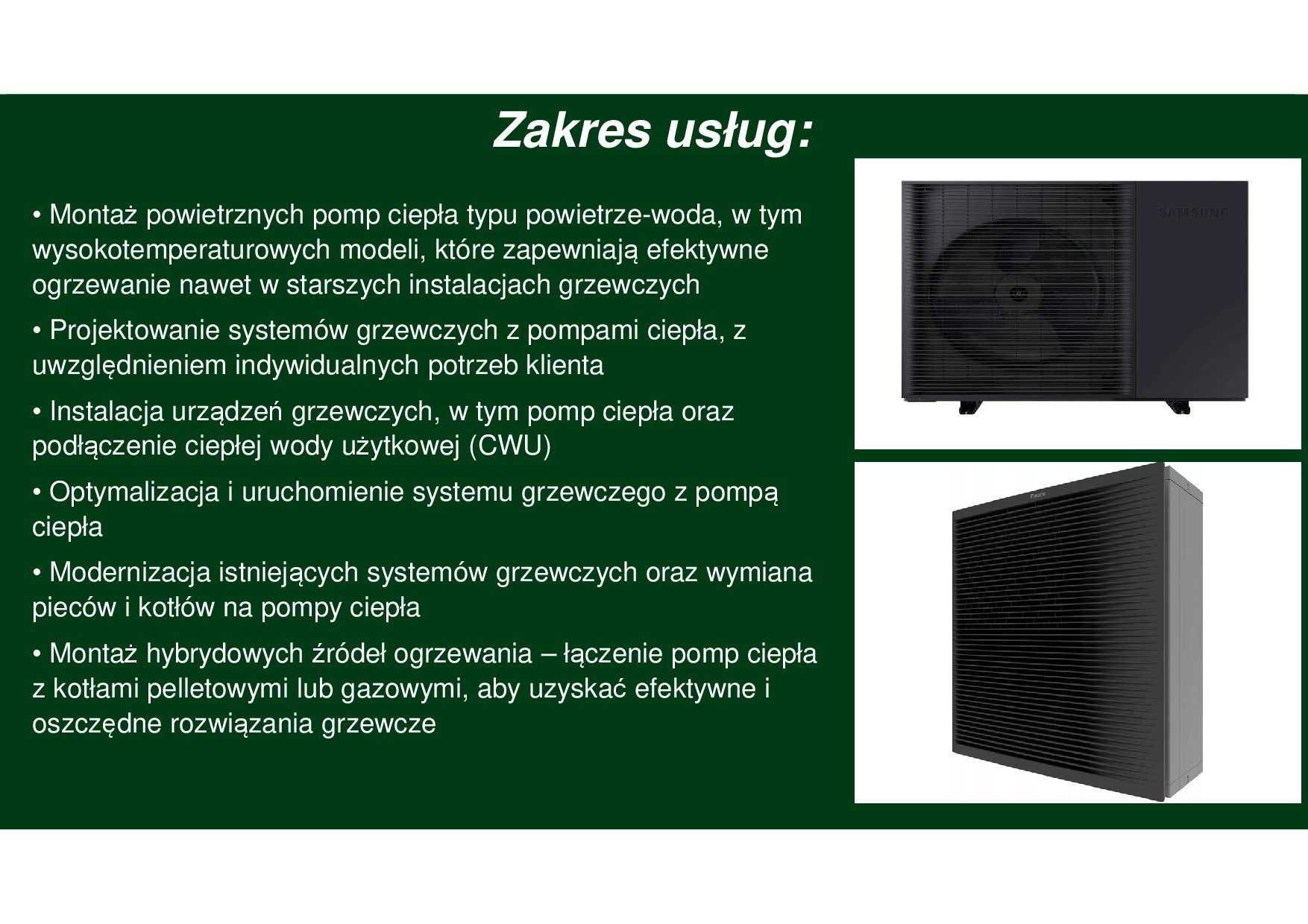 Pompa ciepła - zakup, Montaż maszynowni, , modernizacja