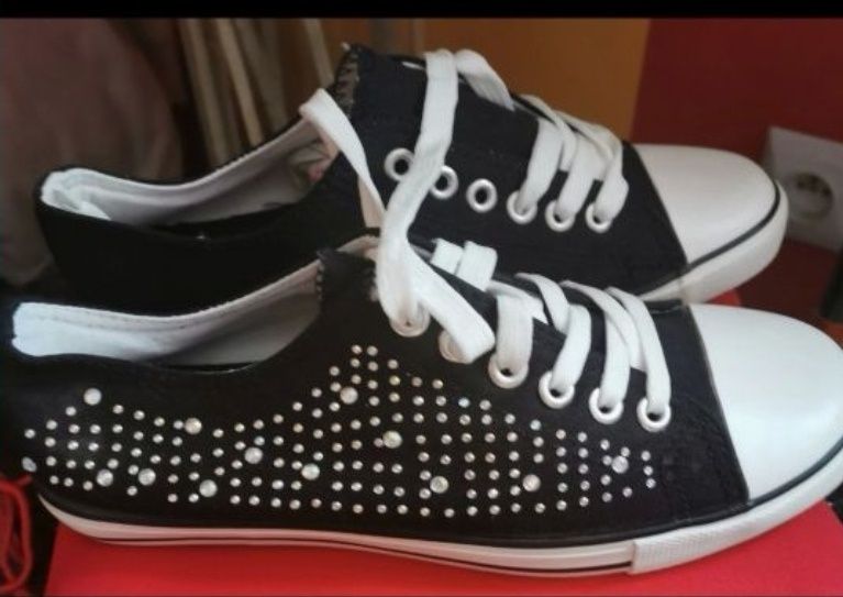 Trampki cekiny tenisówki