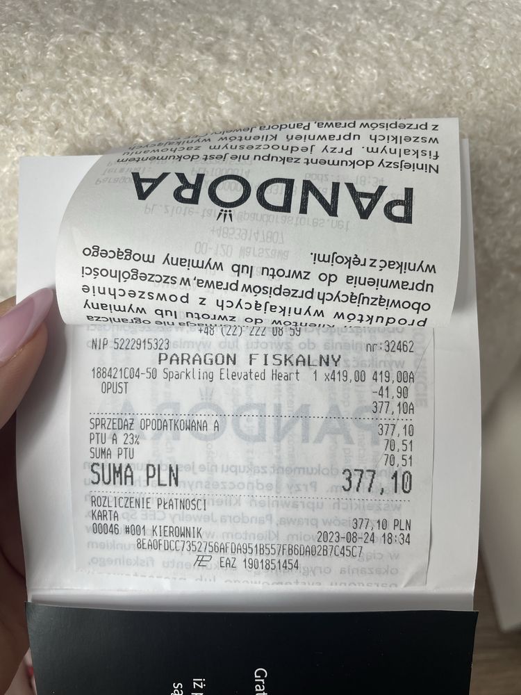 Pandora pierścionek serce różowa cyrkonia, rozmiar 52, oryginał