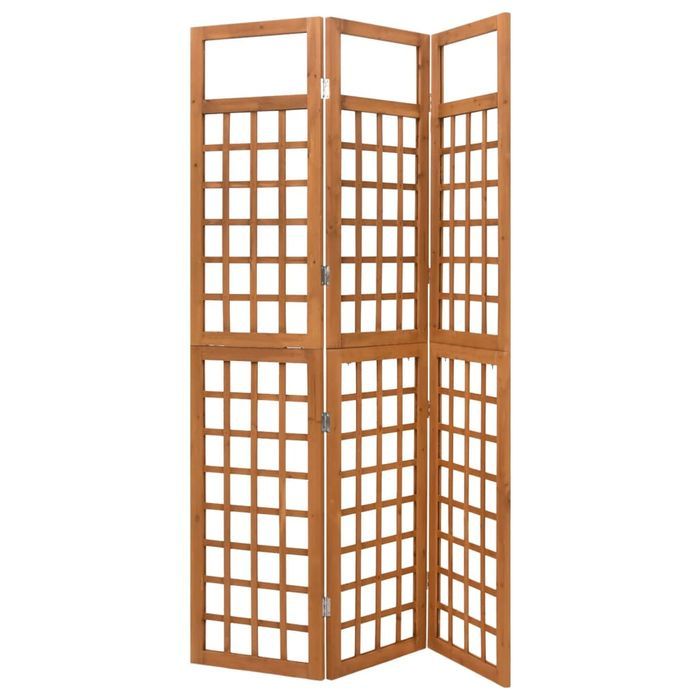 Vidaxl Parawan Pokojowy 3-Panelowy/Trejaż, Drewno Jodłowe, 121X180,5Cm