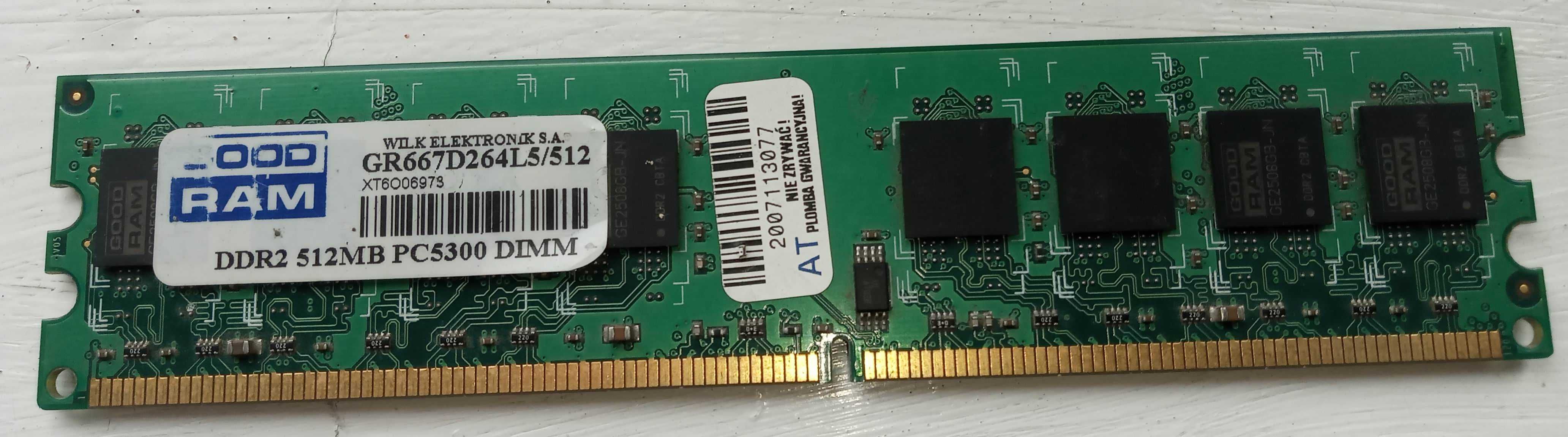 Pamięć RAM Goodram DDR2 512 MB PC5300