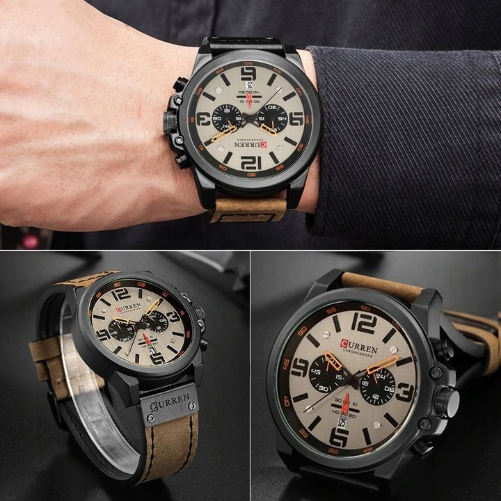 Zegarek Męski Curren Klasyczny Elegancki Chronograf Datownik 6 Kolorów