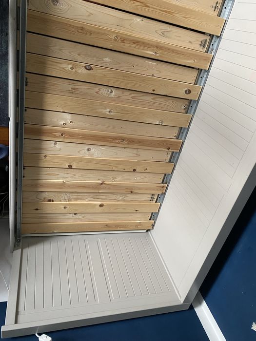 Lóżko rozkladane Ikea Hemnes szare 80-160 x 200