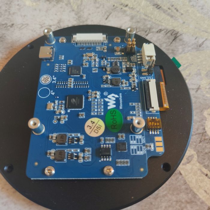 Wyświetlacz okrągły LCD IPS 3,4" DSI z panelem dotykowym dla Raspberry