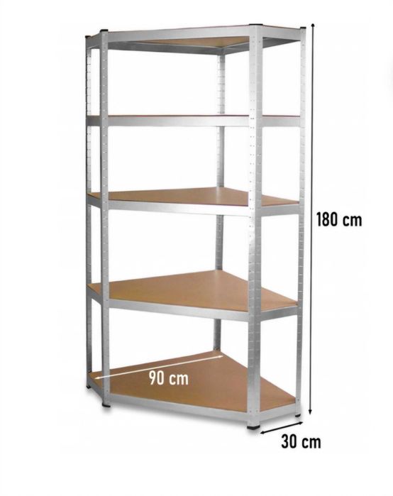 Regał metalowy narożny