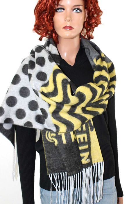 sw6 STRANDFEIN markowy ciepły puszysty szalik szal 45x184