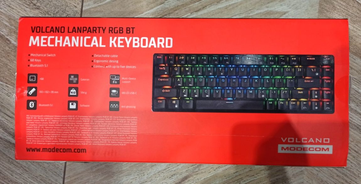 Klawiatura Volcano Lamparty RGB Bt