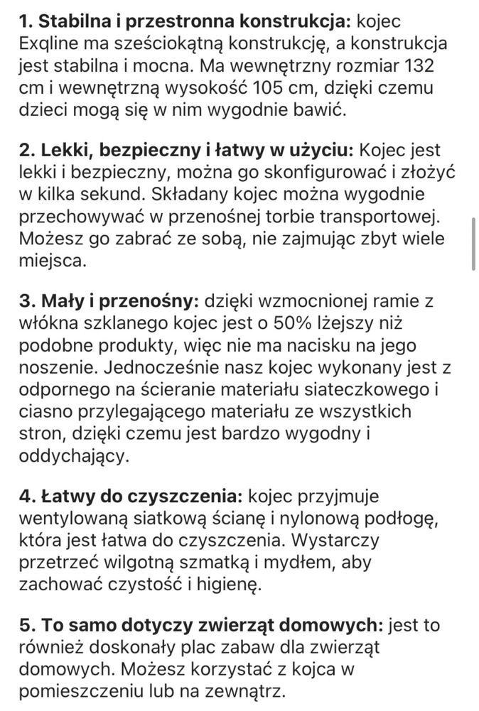Składany kojec dla dzieci Warszawa Wawer/Wilanów/Mokotów
