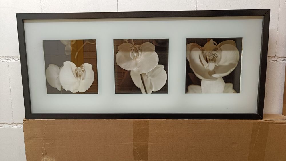 Rama na zdjęcia na ścianę obraz duża  72cm x 32cm, czarna brąz solidna